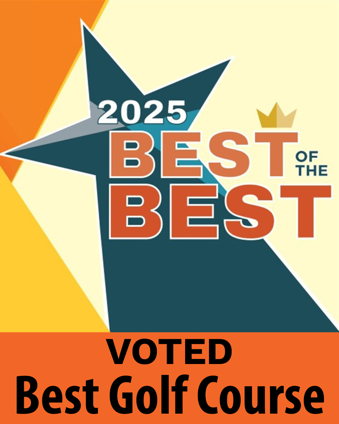 2025 Best of the Best logo - Voted Best Golf Course